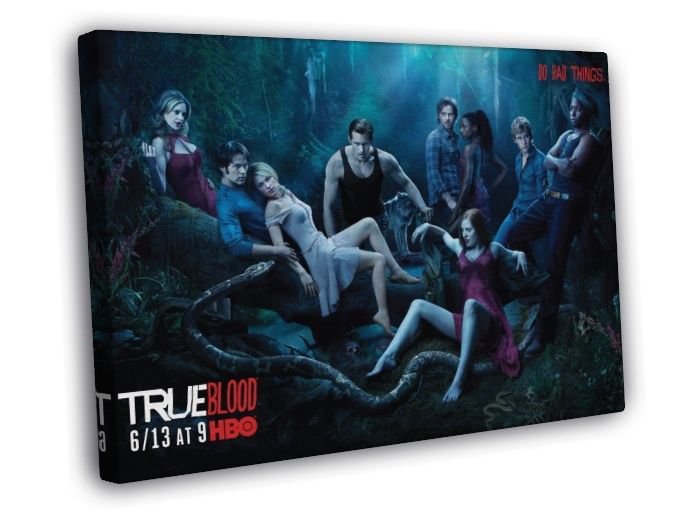 Do Bad Things Characters Awesome True Blood TV Series  20x16 inch FRAMED CANVAS WALL PRINT