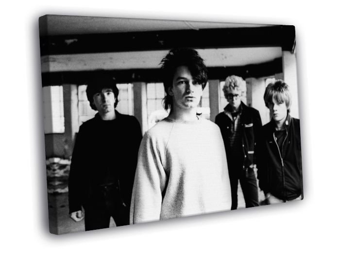 U2 Rock Band Retro Vintage Classic BW  20x16 inch FRAMED CANVAS WALL PRINT