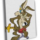 Wile E. Coyote The Road Runner Looney Tunes Funny Art  20x16 inch FRAMED CANVAS WALL PRINT