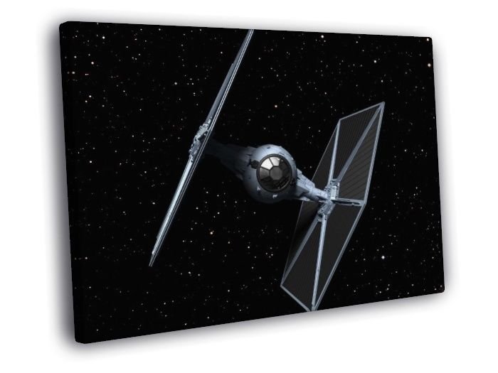 TIE Fighter Starfighter Space Star Wars Art WALL  20x16 inch FRAMED CANVAS PRINT