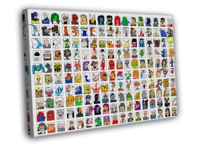 Movie Video Game Comics Characters Amazing Art Part 2  20x16 inch FRAMED CANVAS WALL PRINT