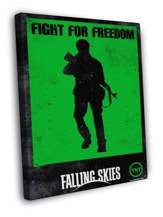 Fight For Freedom Alien Invasion Falling Skies Series  20x16 inch FRAMED CANVAS WALL PRINT