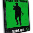 Fight For Freedom Alien Invasion Falling Skies Series  20x16 inch FRAMED CANVAS WALL PRINT