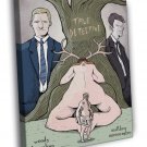 Rust Cohle Marty Hart Art True Detective TV Series  20x16 inch FRAMED CANVAS WALL PRINT