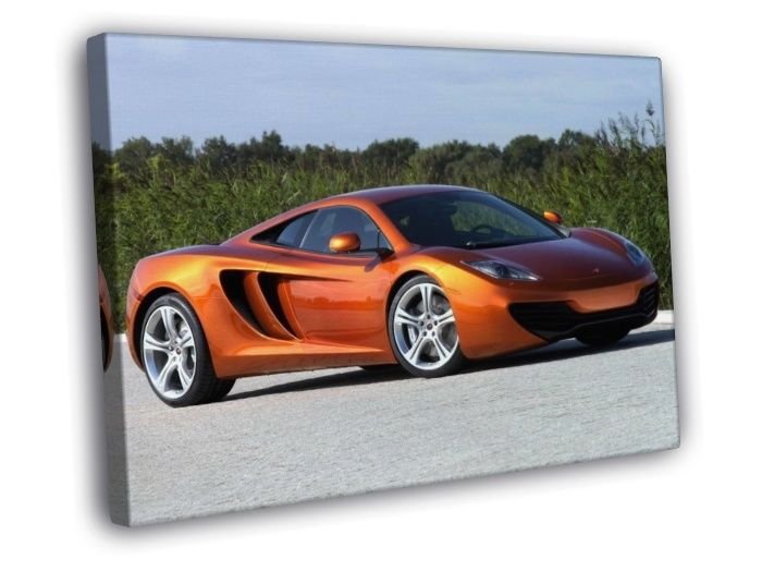 McLaren MP4-12C Amazing Cool Car WALL  20x16 inch FRAMED CANVAS PRINT