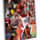A J Green Cincinnati Bengals Football Sport WALL  20x16 inch FRAMED CANVAS PRINT