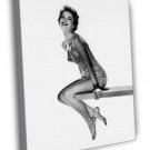Natalie Wood Hot Old Retro Vintage Classic BW  20x16 inch FRAMED CANVAS WALL PRINT