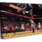 LeBron James Monster Dunk Miami Heat Basketball Sport WALL  20x16 inch FRAMED CANVAS PRINT
