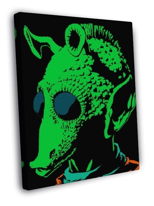 Greedo Rodian Bounty Hunter Star Wars Green Alien Art WALL  20x16 inch FRAMED CANVAS PRINT