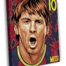 Leo Messi Lionel Painting Awesome Barcelona  20x16 inch FRAMED CANVAS WALL PRINT