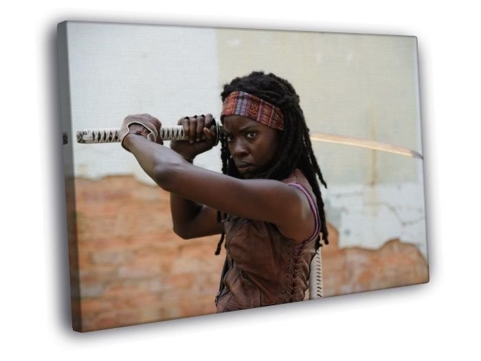 The Walking Dead Michonne Danai Gurira TV Show  20x16 inch FRAMED CANVAS WALL PRINT