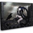 Black Rock Shooter Mato Kuroi Awesome Anime Manga Art  20x16 inch FRAMED CANVAS WALL PRINT