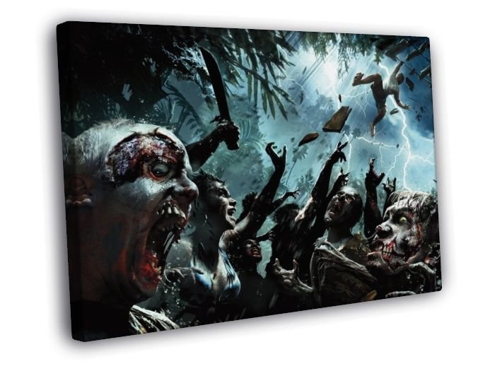 Dead Island Zombies Horror Video Game  20x16 inch FRAMED CANVAS WALL PRINT