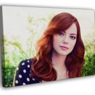 Emma Stone Portrait Pretty Beautiful Redhead Dress  20x16 inch FRAMED CANVAS WALL PRINT
