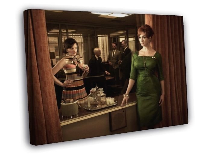 Joan Harris Peggy Olson Elisabeth Moss TV Series  20x16 inch FRAMED CANVAS WALL PRINT