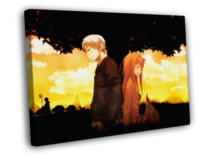 Spice and Wolf Beautiful Amazing Anime Manga  20x16 inch FRAMED CANVAS WALL PRINT