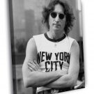 John Lennon Sunglasses New York City 1974  20x16 inch FRAMED CANVAS WALL PRINT