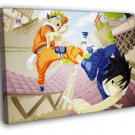 Naruto Uzumaki Sasuke Uchiha Anime Manga Art  20x16 inch FRAMED CANVAS WALL PRINT