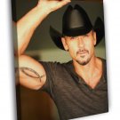 Tim McGraw Portrait Hat Tattoo Handsome Country Music  20x16 inch FRAMED CANVAS WALL PRINT