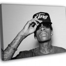 Wiz Khalifa Portrait Sunglasses Tattoos Rap Hip-Hop  20x16 inch FRAMED CANVAS WALL PRINT