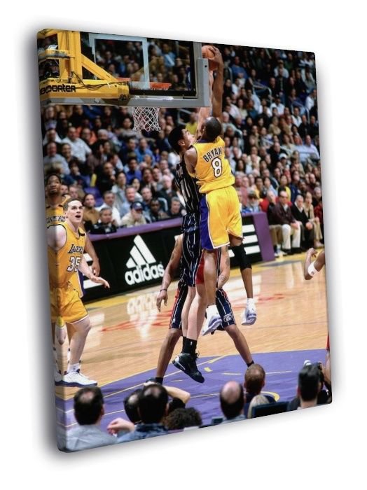 Black Mamba Dunk Yao Ming Posterize Lakers WALL  20x16 inch FRAMED CANVAS PRINT
