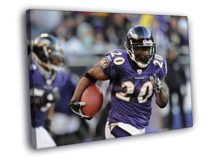 Edward Earl Reed Baltimore Ravens  20x16 inch FRAMED CANVAS WALL PRINT