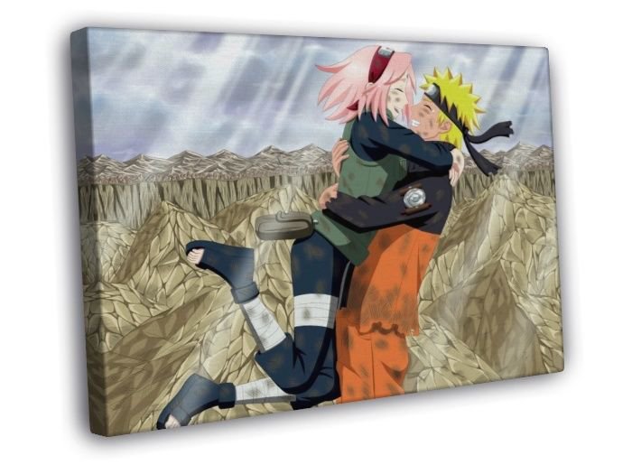 Naruto Sakura Haruno Smile Anime Manga Art  20x16 inch FRAMED CANVAS WALL PRINT