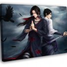 Naruto Uchiha Itachi Sasuke Beautiful Anime  20x16 inch FRAMED CANVAS WALL PRINT