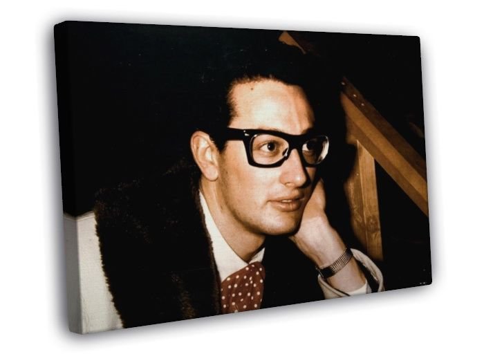 Buddy Holly Awesome Rare Portrait Retro Singer Music  20x16 inch FRAMED CANVAS WALL PRINT