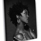 Lauryn Hill R&B Hip Hop Music Singer BW  20x16 inch FRAMED CANVAS WALL PRINT
