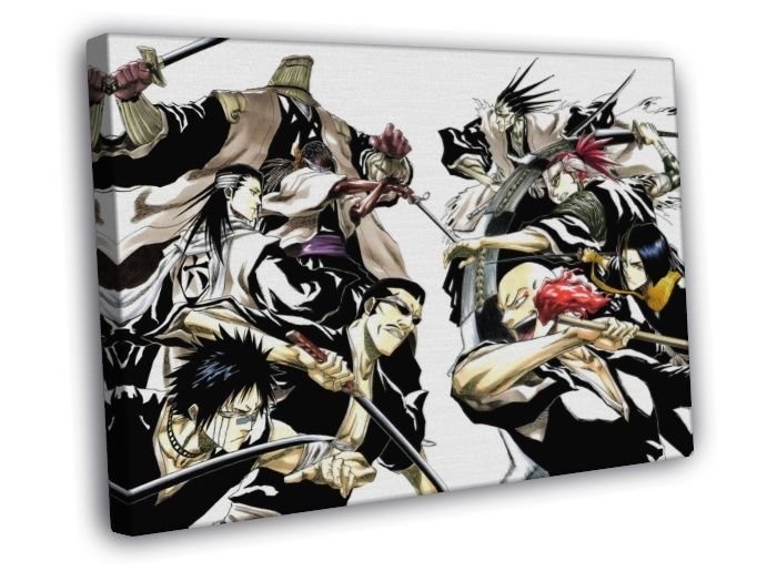Bleach Characters Cool Art Anime Manga  20x16 inch FRAMED CANVAS WALL PRINT