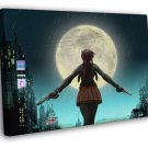 Revy Black Lagoon Guns Night Moon City Anime Manga Art  20x16 inch FRAMED CANVAS WALL PRINT