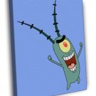 Sheldon J. Plankton SpongeBob SquarePants Cool Art WALL  20x16 inch FRAMED CANVAS PRINT