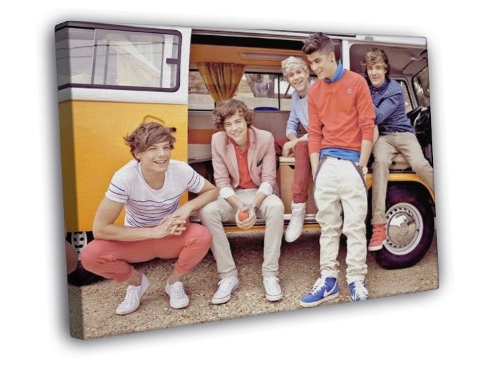 One Direction Louis Tomlinson Harry Styles Malik WALL  20x16 inch FRAMED CANVAS PRINT