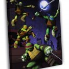 Teenage Mutant Ninja Turtles 2012 TV Series WALL  20x16 inch FRAMED CANVAS PRINT