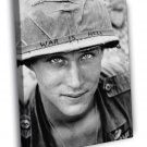 WAR IS HELL Unknown Soldier Vietnam 1965 Retro BW  20x16 inch FRAMED CANVAS WALL PRINT
