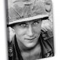 WAR IS HELL Unknown Soldier Vietnam 1965 Retro BW  20x16 inch FRAMED CANVAS WALL PRINT