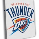 Oklahoma City Thunder Logo Basketball Art  20x16 inch FRAMED CANVAS WALL PRINT