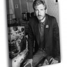 Harrison Ford Young Handsome Amazing BW Portrait Rare  20x16 inch FRAMED CANVAS WALL PRINT