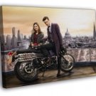 Doctor Who Matt Smith Jenna-Louise Coleman Series  20x16 inch FRAMED CANVAS WALL PRINT