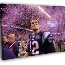 Tom Brady New England Patriots Football  20x16 inch FRAMED CANVAS WALL PRINT
