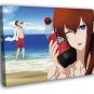Steins Gate Makise Kurisu Okabe Anime Manga  20x16 inch FRAMED CANVAS WALL PRINT