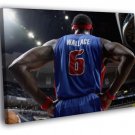 Big Ben Wallace Back Jersey Detroit Pistons WALL  20x16 inch FRAMED CANVAS PRINT