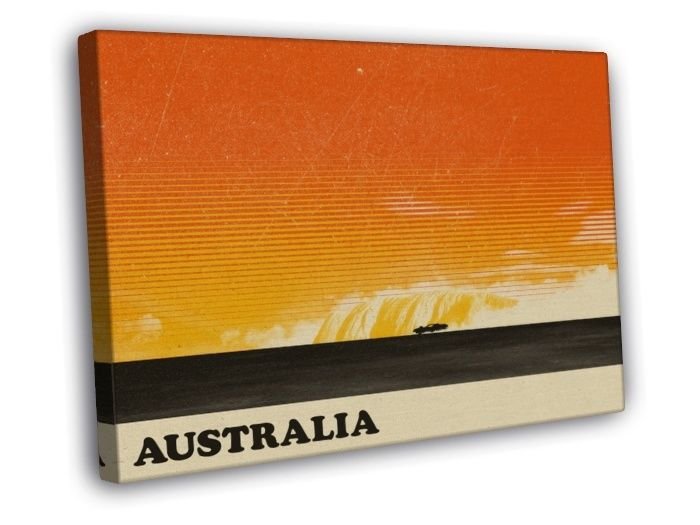 Mad Max Desert Interceptor Car Movie Art WALL  20x16 inch FRAMED CANVAS PRINT