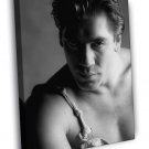 Javier Bardem Portrait Handsome Hot Young Rare  20x16 inch FRAMED CANVAS WALL PRINT