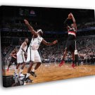 LaMarcus Aldridge Shot Blazers Basketball  20x16 inch FRAMED CANVAS WALL PRINT