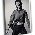 Mick Jagger Amazing Retro BW Rock Band  20x16 inch FRAMED CANVAS WALL PRINT