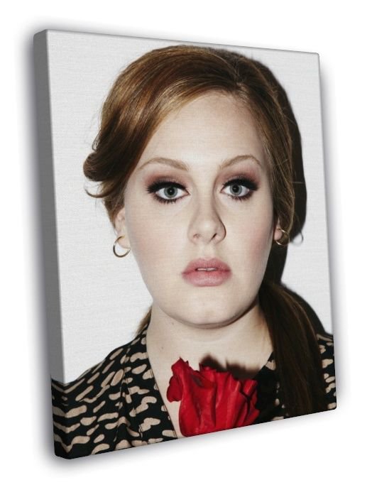 Adele Portrait Pop Music Singer WALL  20x16 inch FRAMED CANVAS PRINT