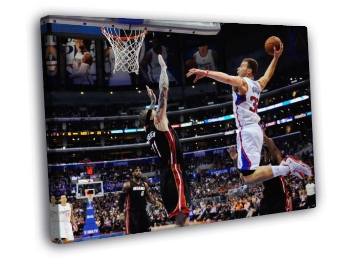 Blake Griffin Monster Dunk Basketball Sport WALL  20x16 inch FRAMED CANVAS PRINT