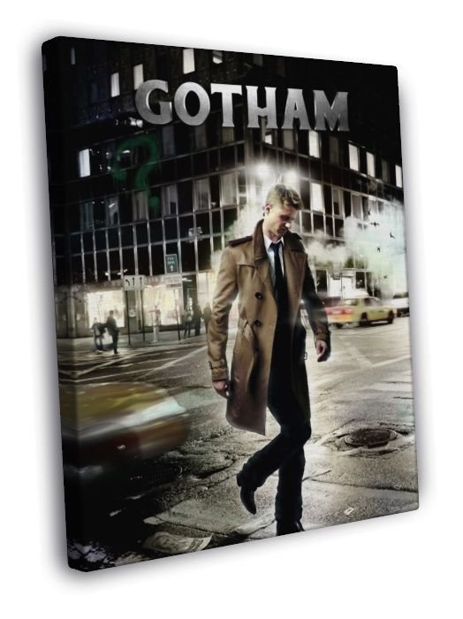 Gotham Awesome Ben McKenzie James Gordon TV Series WALL  20x16 inch FRAMED CANVAS PRINT